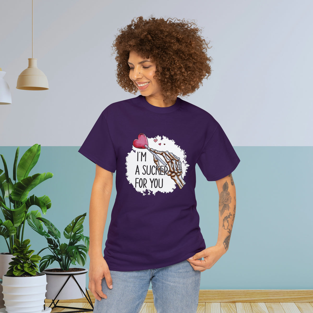 Sucker For You Unisex Heavy Cotton Tee-Ashley&#39;s Artistries