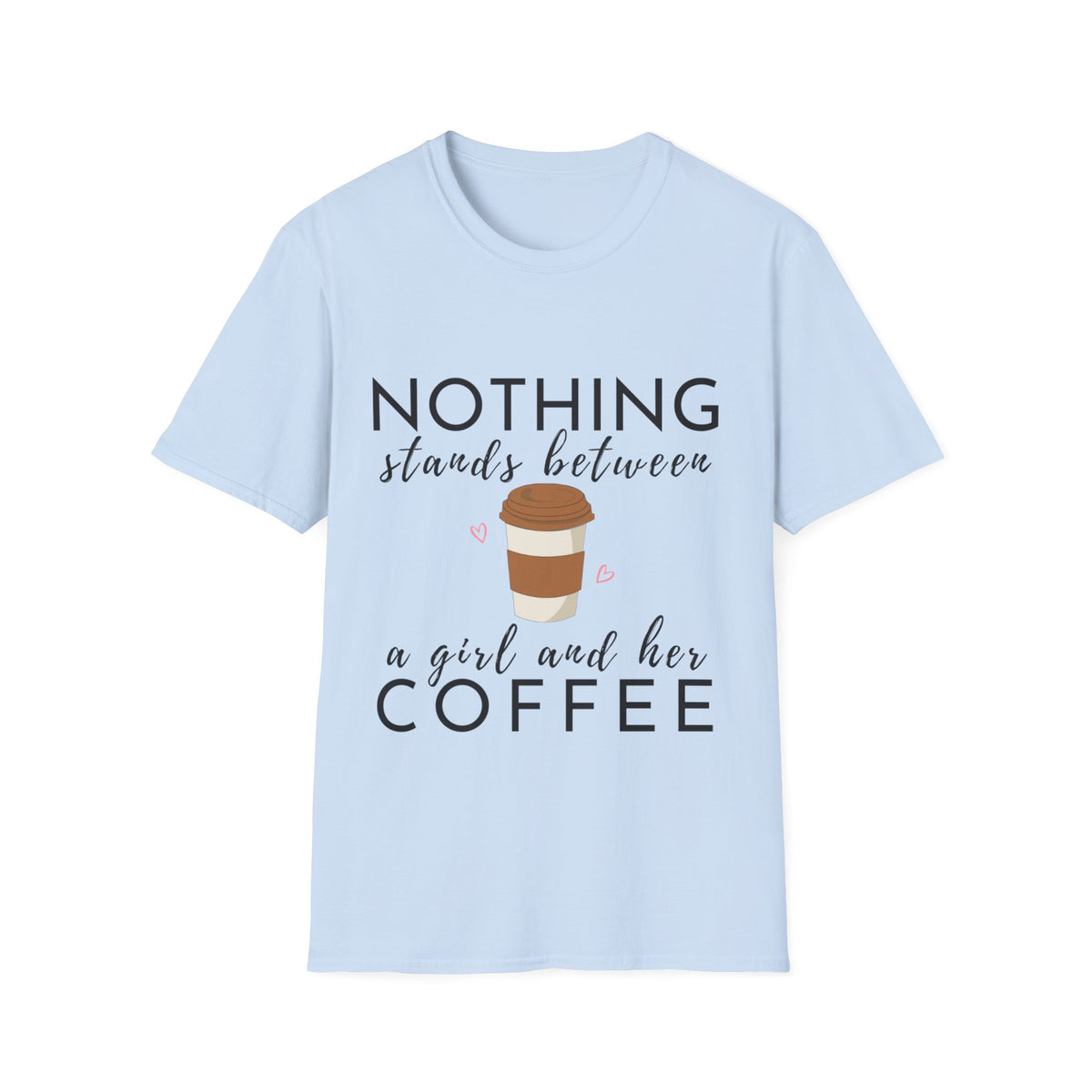 A Girl and Her Coffee Unisex Softstyle T-Shirt-Ashley&#39;s Artistries
