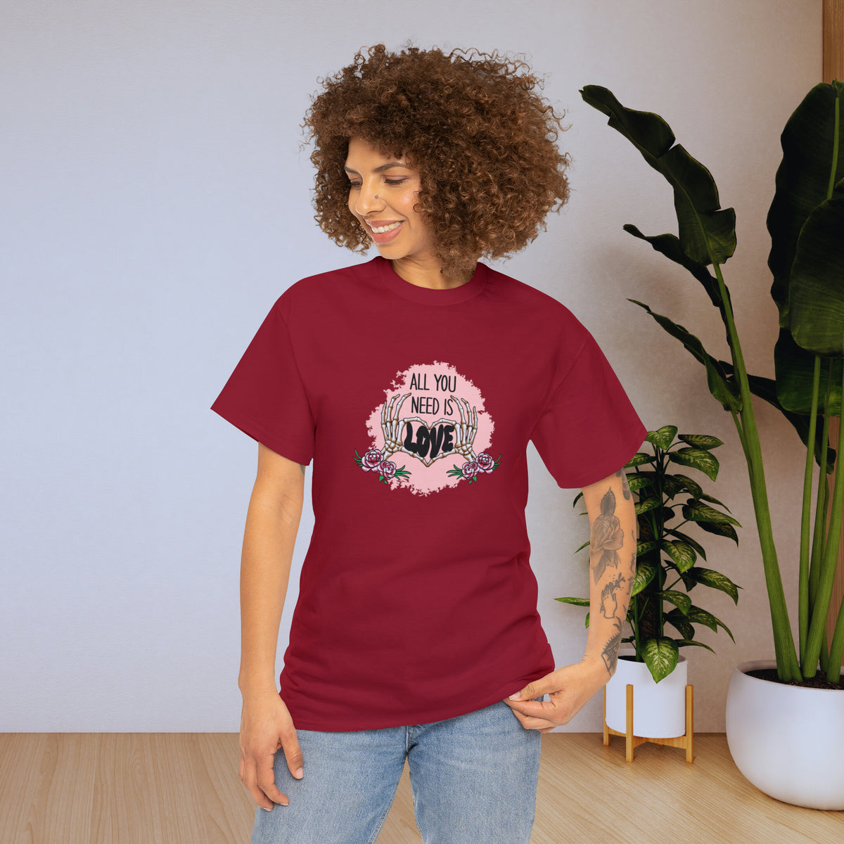 All You Need Is Love Unisex Heavy Cotton Tee-Ashley&#39;s Artistries