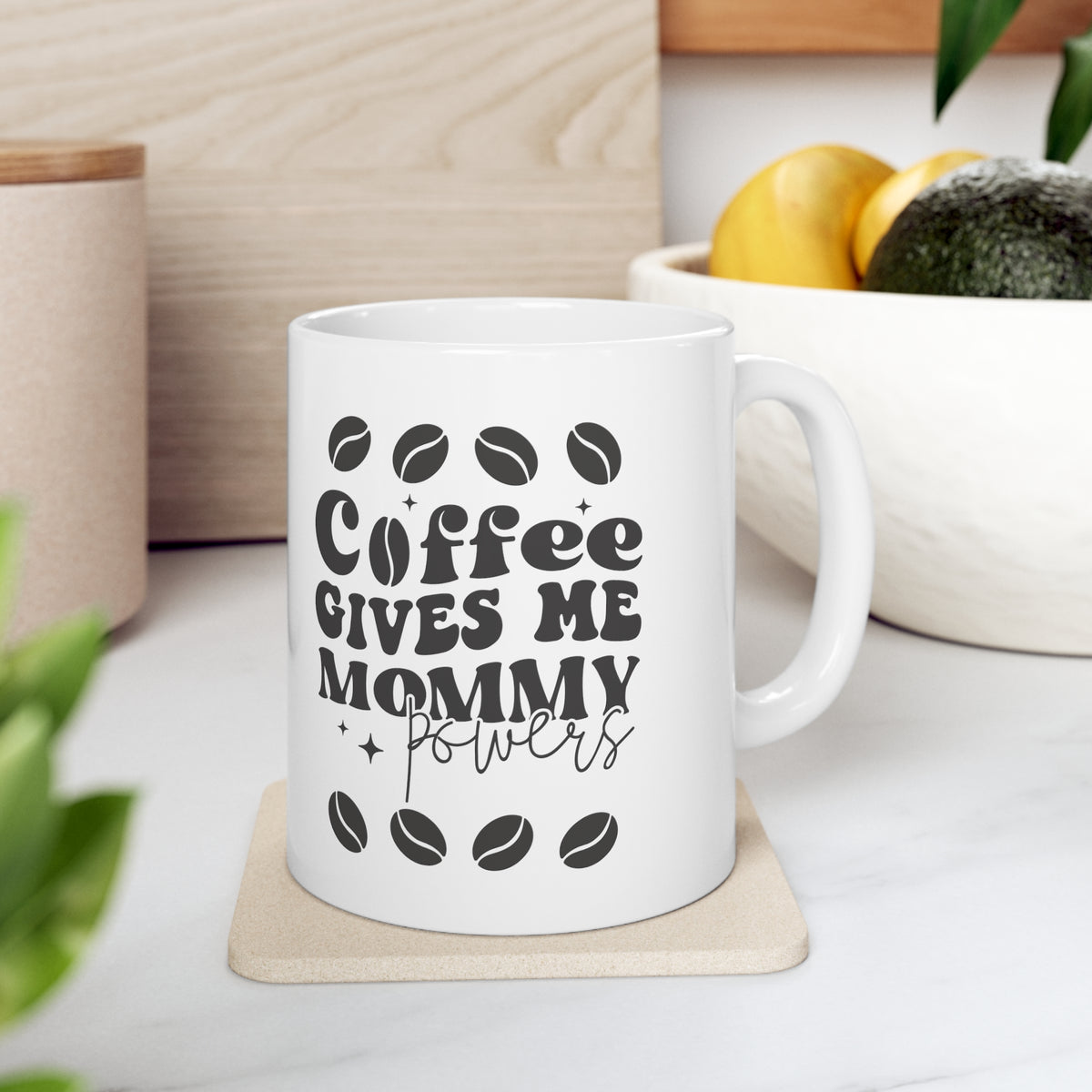 Coffee Gives Me Mommy Powers 11oz Coffee Mug-Ashley&#39;s Artistries