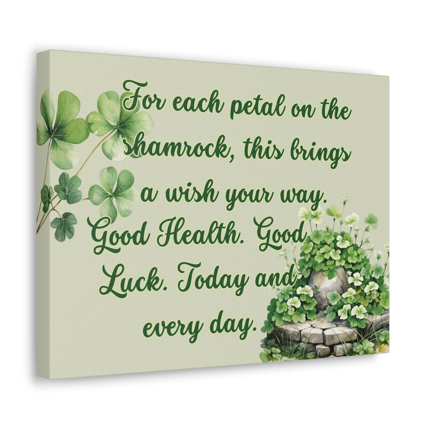 Irish Proverbs Canvas Gallery Wrap - Shamrock