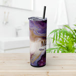 Personalized Marbled 20oz Skinny Tumbler- Mama-Ashley&#39;s Artistries