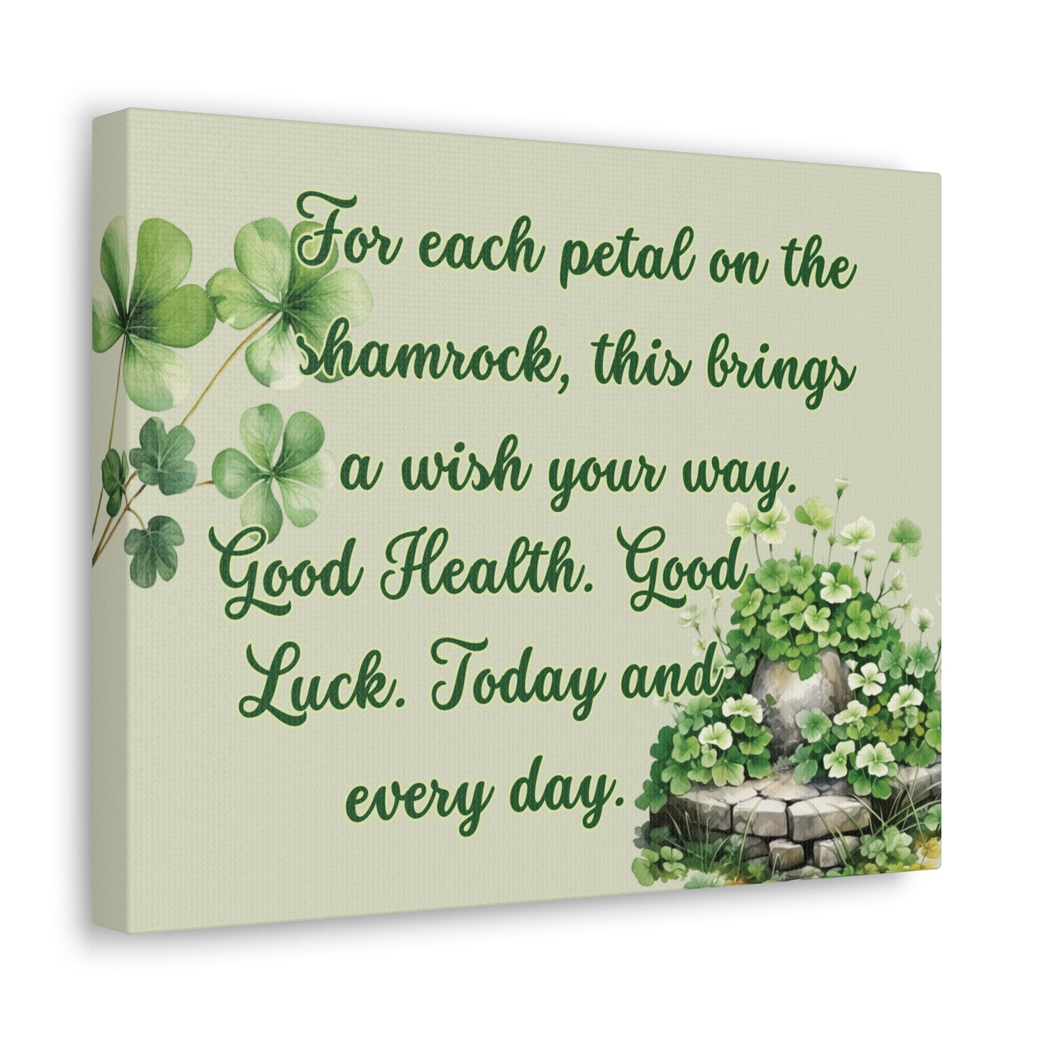 Irish Proverbs Canvas Gallery Wrap - Shamrock