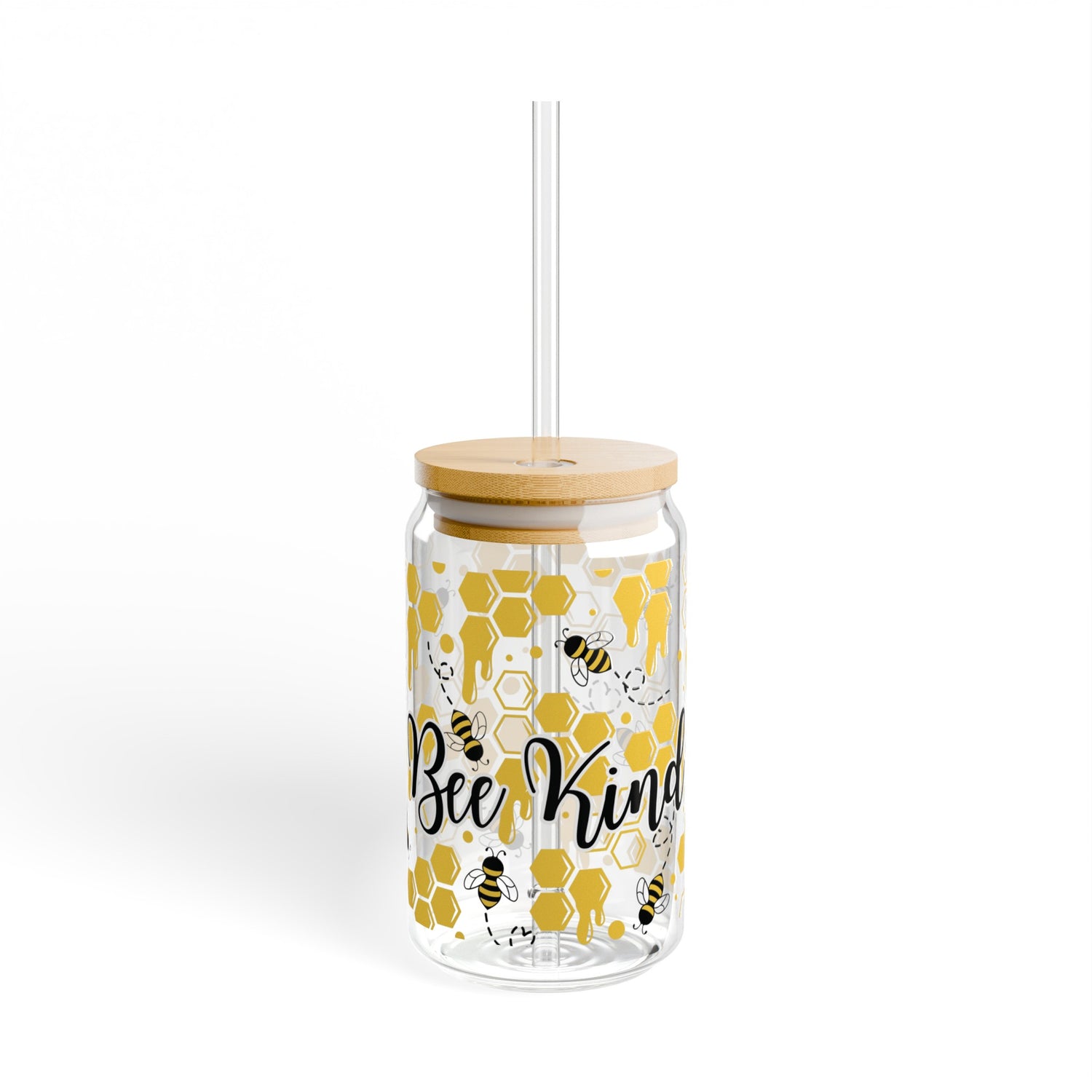 "Bee kind" 16oz Sipper Glass
