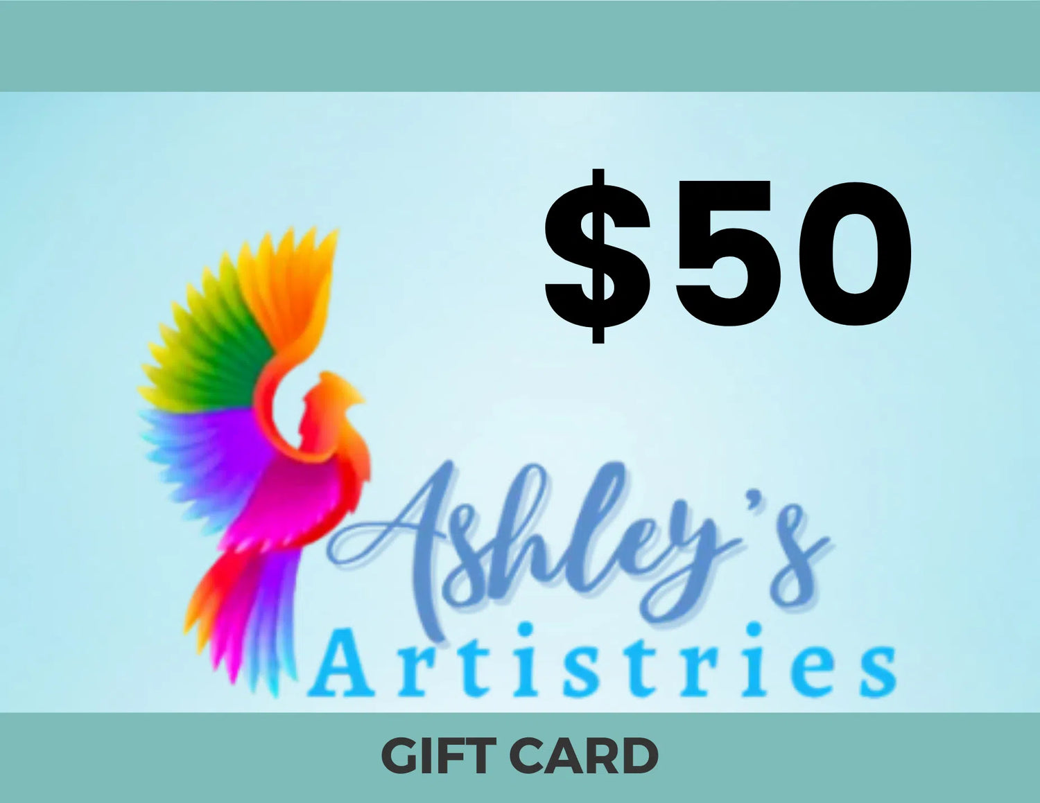 Ashley's Artistries $50 Gift Card-Ashley&#39;s Artistries